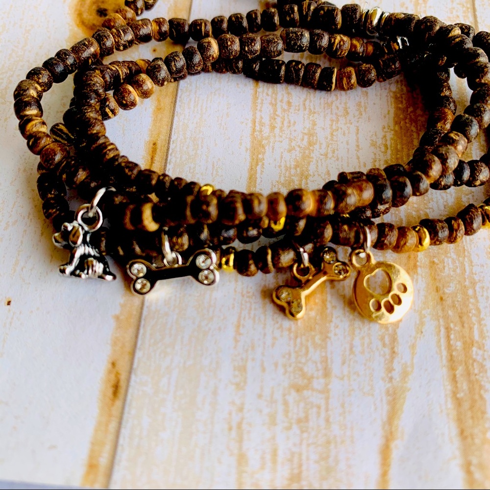 Beaded Bracelet Set Dog Mom